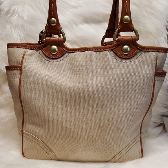 Limited Edition Authentic Coach Bleecker Heritage Stripe Canvas Medium P… - Picture 2 of 7